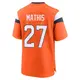 Game Orange Youth Damarri Mathis Denver Broncos Jersey