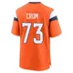 Game Orange Youth Frank Crum Denver Broncos Jersey