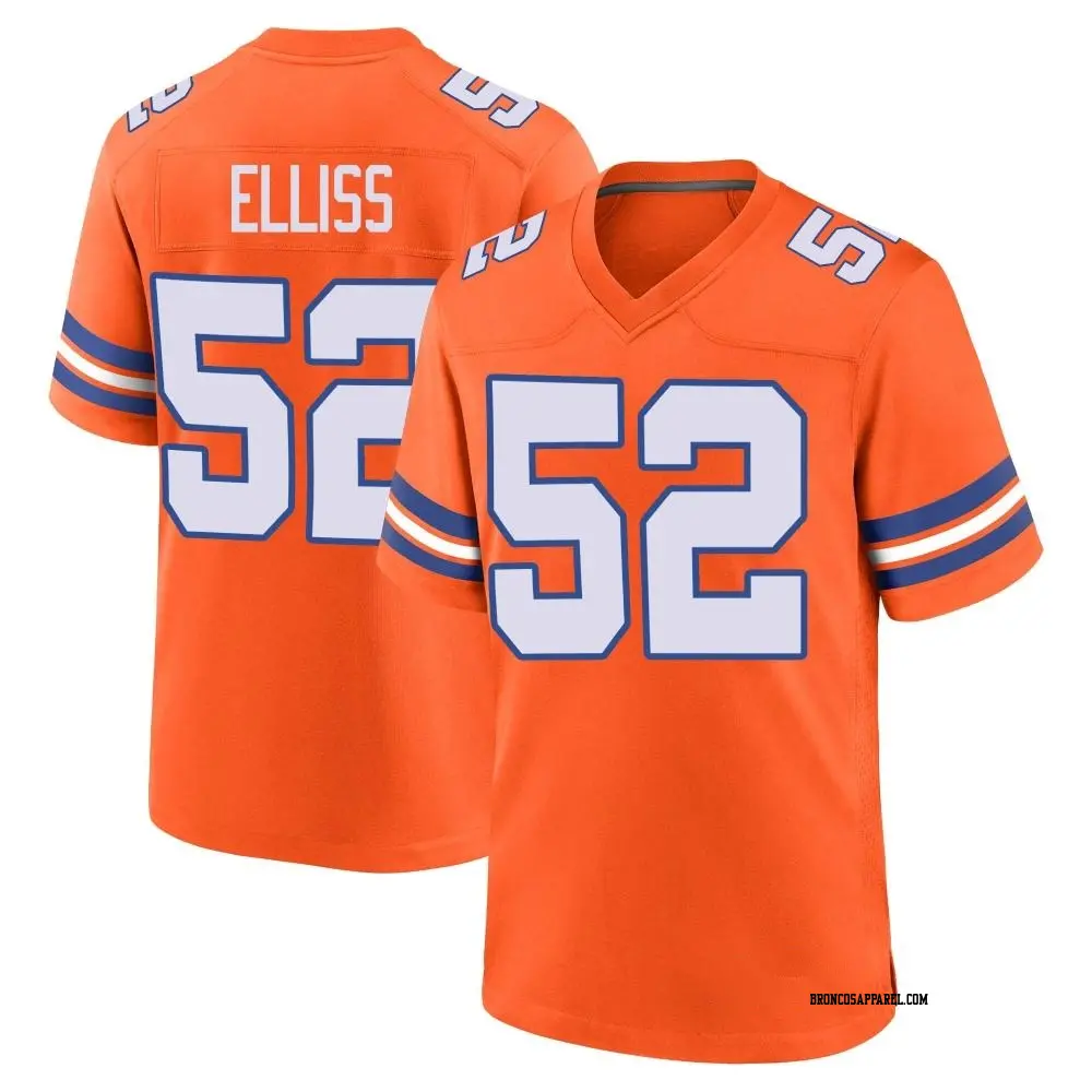 Game Orange Youth Jonah Elliss Denver Broncos Alternate Mile High Collection 1977 Throwback Jersey