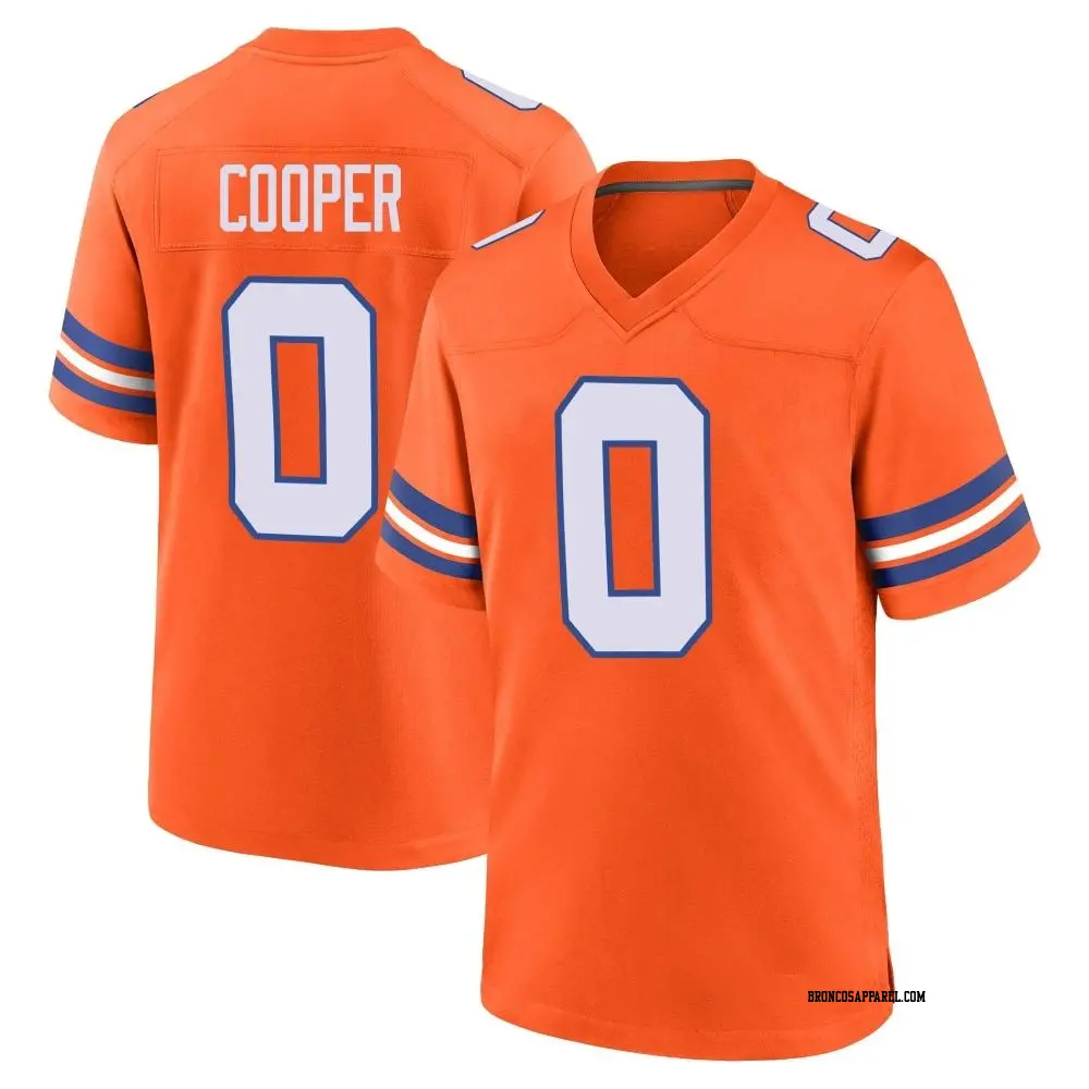 Game Orange Youth Jonathon Cooper Denver Broncos Alternate Mile High Collection 1977 Throwback Jersey