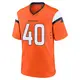 Game Orange Youth Justin Strnad Denver Broncos Jersey