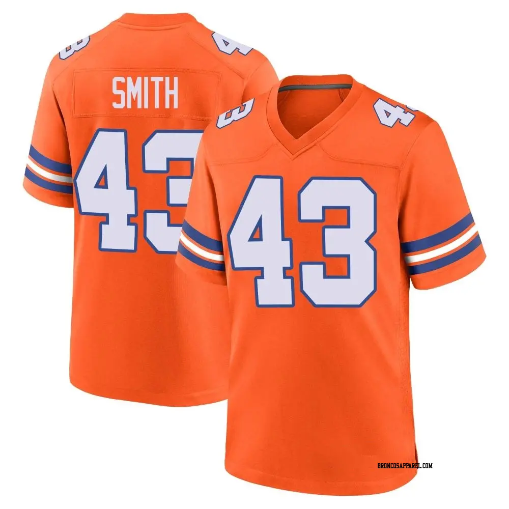 Game Orange Youth Keidron Smith Denver Broncos Alternate Mile High Collection 1977 Throwback Jersey