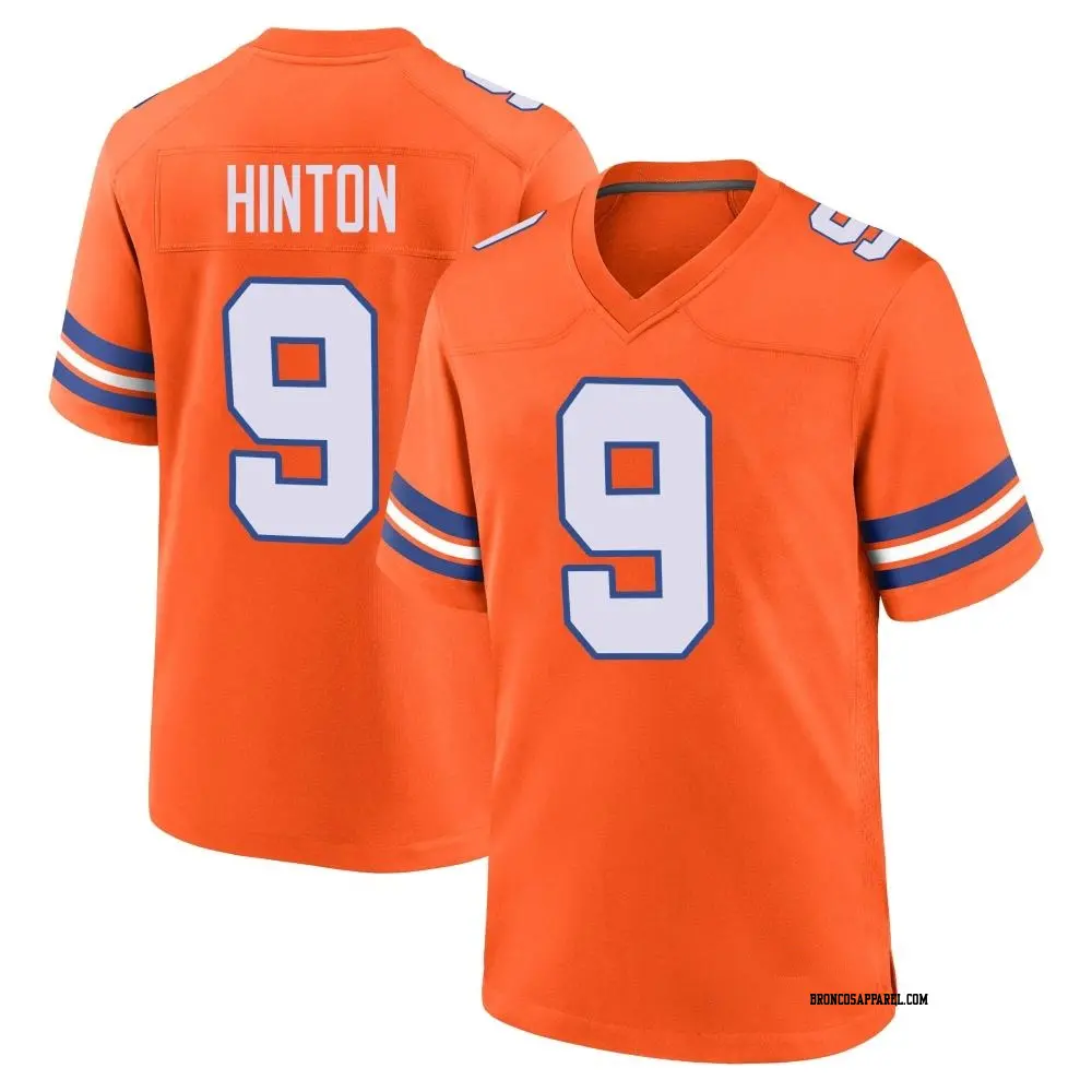 Game Orange Youth Kendall Hinton Denver Broncos Alternate Mile High Collection 1977 Throwback Jersey