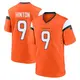 Game Orange Youth Kendall Hinton Denver Broncos Jersey