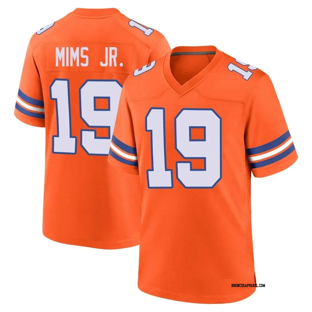 Game Orange Youth Marvin Mims Jr. Denver Broncos Alternate Mile High Collection 1977 Throwback Jersey