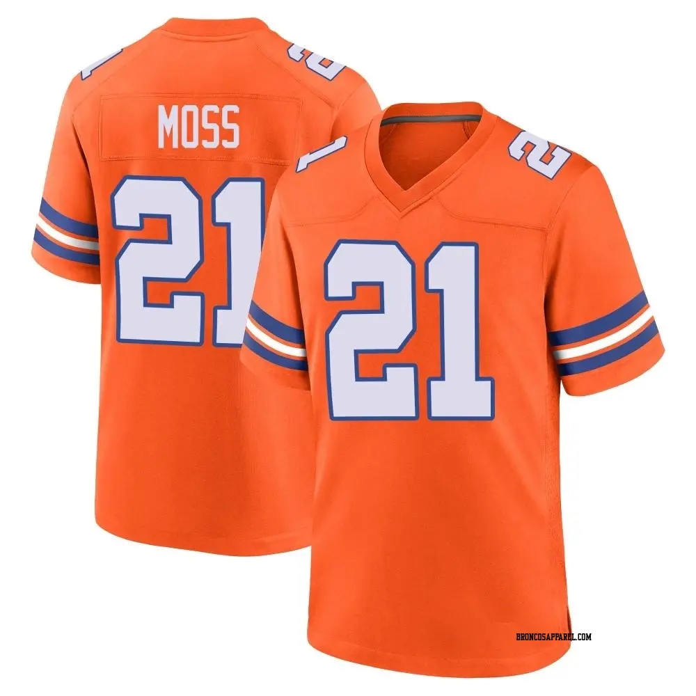 Game Orange Youth Riley Moss Denver Broncos Alternate Mile High Collection 1977 Throwback Jersey