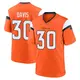 Game Orange Youth Terrell Davis Denver Broncos Jersey