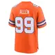 Game Orange Youth Zach Allen Denver Broncos Alternate Mile High Collection 1977 Throwback Jersey