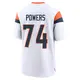 Game White Men's Ben Powers Denver Broncos 2nd Jersey