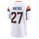 Game White Men's Damarri Mathis Denver Broncos 2nd Jersey