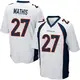 Game White Men's Damarri Mathis Denver Broncos Jersey