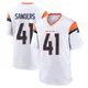 Game White Men's Drew Sanders Denver Broncos 2nd Jersey