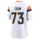 Game White Men's Frank Crum Denver Broncos 2nd Jersey