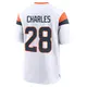 Game White Men's Jamaal Charles Denver Broncos 2nd Jersey