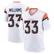 Game White Men's Javonte Williams Denver Broncos 2nd Jersey