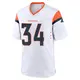 Game White Men's JL Skinner Denver Broncos 2nd Jersey