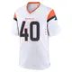 Game White Men's Justin Strnad Denver Broncos 2nd Jersey