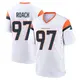 Game White Men's Malcolm Roach Denver Broncos 2nd Jersey