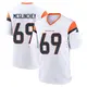 Game White Men's Mike McGlinchey Denver Broncos 2nd Jersey