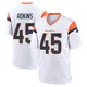 Game White Men's Nate Adkins Denver Broncos 2nd Jersey