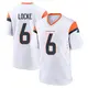 Game White Men's P.J. Locke Denver Broncos 2nd Jersey