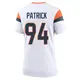 Game White Women's Aaron Patrick Denver Broncos 2nd Jersey