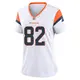 Game White Women's Adam Trautman Denver Broncos 2nd Jersey