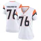 Game White Women's Calvin Throckmorton Denver Broncos 2nd Jersey