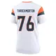 Game White Women's Calvin Throckmorton Denver Broncos 2nd Jersey