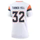 Game White Women's Delarrin Turner-Yell Denver Broncos 2nd Jersey