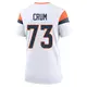 Game White Women's Frank Crum Denver Broncos 2nd Jersey