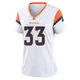 Game White Women's Javonte Williams Denver Broncos 2nd Jersey