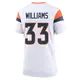 Game White Women's Javonte Williams Denver Broncos 2nd Jersey