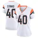 Game White Women's Justin Strnad Denver Broncos 2nd Jersey