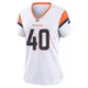 Game White Women's Justin Strnad Denver Broncos 2nd Jersey