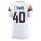 Game White Women's Justin Strnad Denver Broncos 2nd Jersey