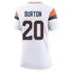 Game White Women's Michael Burton Denver Broncos 2nd Jersey