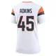 Game White Women's Nate Adkins Denver Broncos 2nd Jersey