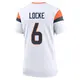 Game White Women's P.J. Locke Denver Broncos 2nd Jersey