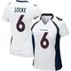 Game White Women's P.J. Locke Denver Broncos Jersey