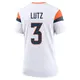 Game White Women's Wil Lutz Denver Broncos 2nd Jersey