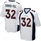 Game White Youth Delarrin Turner-Yell Denver Broncos Jersey