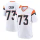 Game White Youth Frank Crum Denver Broncos 2nd Jersey