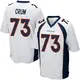 Game White Youth Frank Crum Denver Broncos Jersey