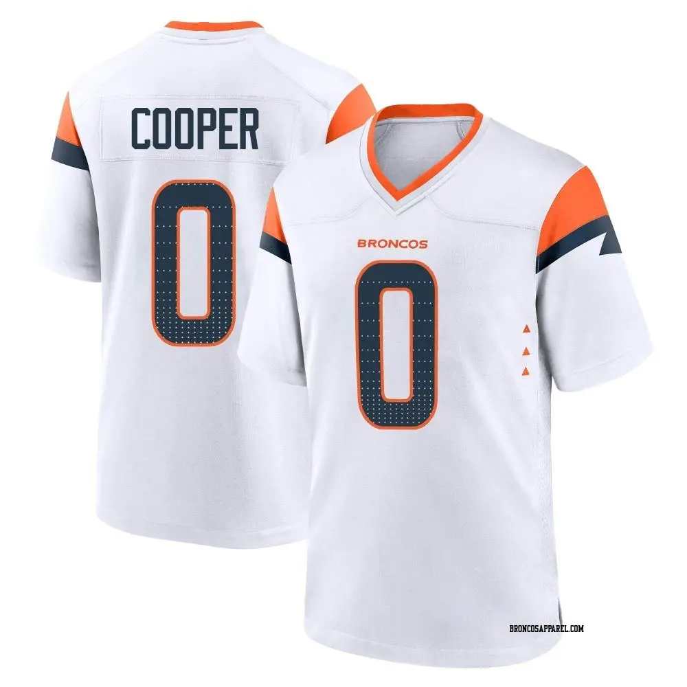 Game White Youth Jonathon Cooper Denver Broncos 2nd Jersey