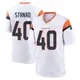 Game White Youth Justin Strnad Denver Broncos 2nd Jersey