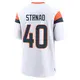 Game White Youth Justin Strnad Denver Broncos 2nd Jersey