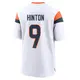 Game White Youth Kendall Hinton Denver Broncos 2nd Jersey