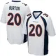 Game White Youth Michael Burton Denver Broncos Jersey