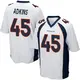 Game White Youth Nate Adkins Denver Broncos Jersey